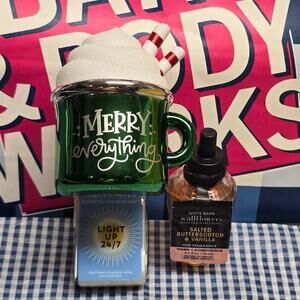 BBW Merry Everything Night Light Fragrance Wallflower Plug In & Vanilla Refill